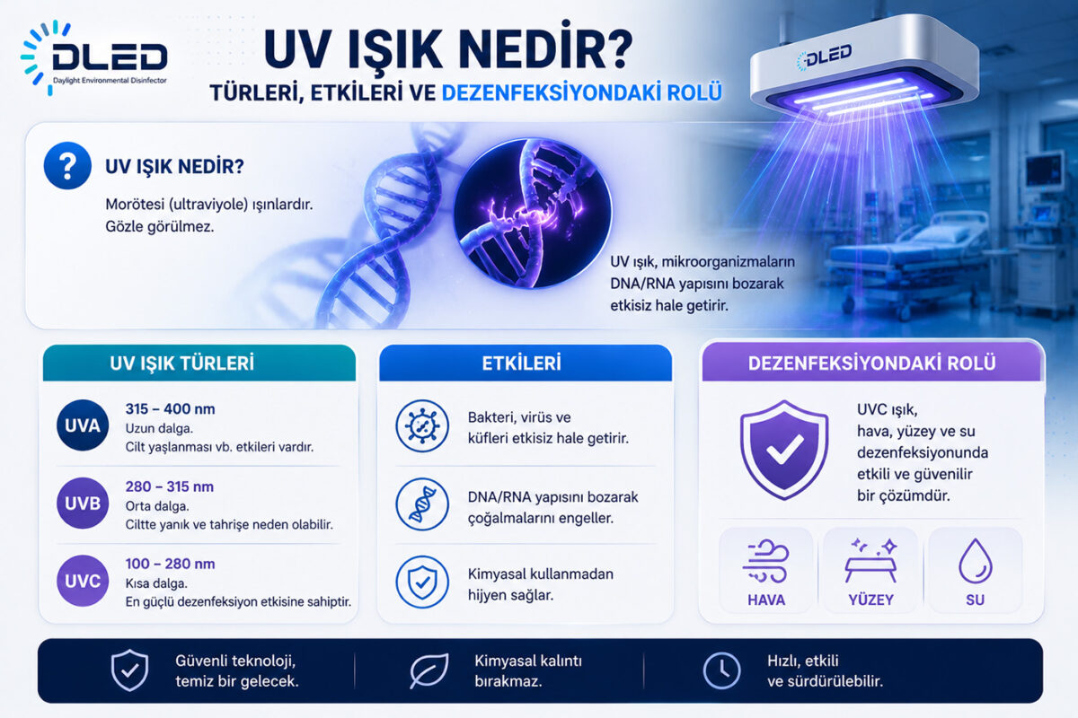 UV Işık Nedir? Türleri, Etkileri ve Dezenfeksiyondaki Rolü